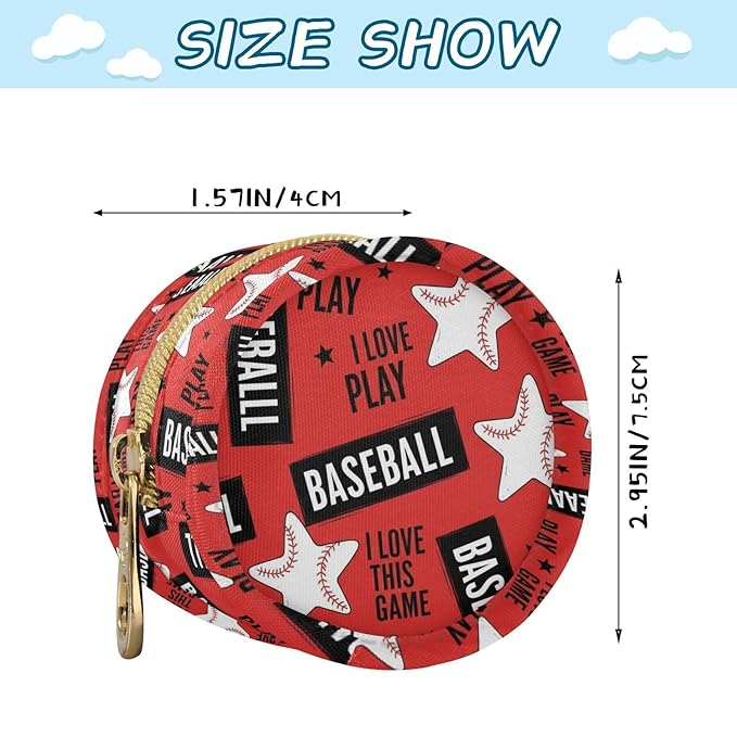 Sports Baseball Star Red Print Pacifier Holder Case for Diaper Bag Portable Travel Pacifier Storage Case with Clip Newborn Baby Pouch for Baby Boys Girls Purse Outdoor