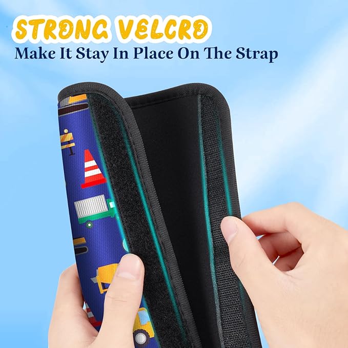 Akkya 2 Pack Seat Belt Cover Pad, Seatbelt Cushion Car Seat Strap Pads for Kids Cute Funny Carseat Stroller Shoulder Strap Protector Accessories(Pattern)