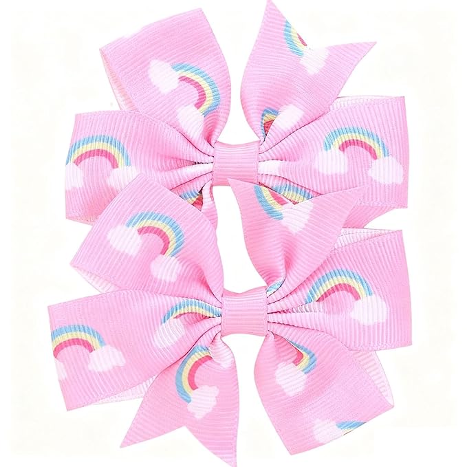 Baby Rainbow Cloud Headband Girls Hair Clips Pin Cloud Hair Band Rainbow Headwear BBG17 (Hair Clips-D)