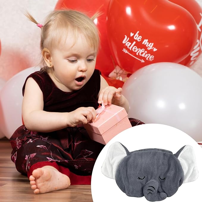 Toddler Baby Bath Towel with Hood 27.5"X55" Ultra Absorbent Soft Cozy Comfort Bathrobe Blanket, 0-6 Years Infant Shower Towel for Girls & Boys(Grey Elephant)