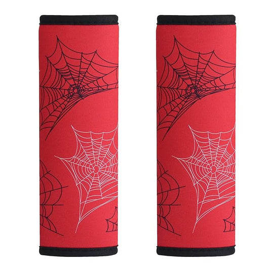 2 Pack Seat Belt Covers for Kids, FRRIOTN Soft Comfort Seat Belt Cushion for Children, Cute Cartoon Pattern Car Seat Belt Pads Cover for Girls and Boys(Red Pattern)