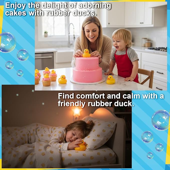 4 Pcs Big Rubber Yellow Duck,Kalafona 7 Inch Giant Large Waterproof No 'Bebe' Noise No Hole No Squeak Rubber Funny Duck Bath Pool Toy Without Hole for Kids Birthday Party Favor Home Decor