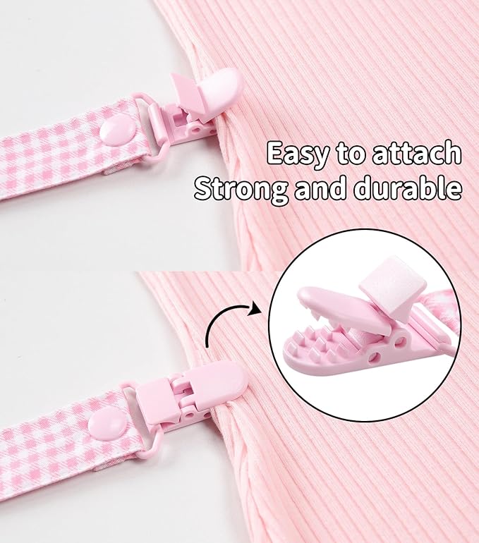 CutiePlusU Adult Pacifier Clip Adult Size Anyard Holder Clips 2 Pack-Animal Paradise 1