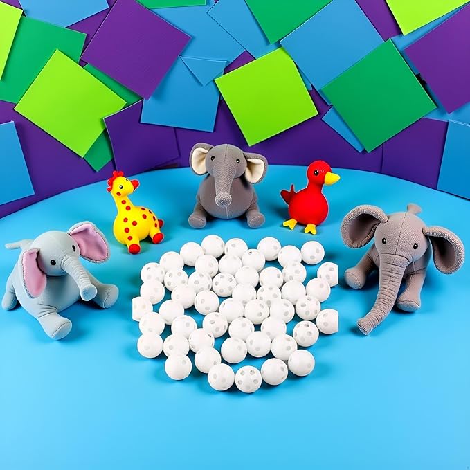 Jowxsx 10 Pcs Rattle Balls Inserts Rattle Box Repair Doll Noise Maker Noise Maker Insert Rattle Toy for Animal Puppet Doll Baby Pet Toy