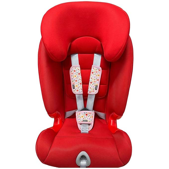 3 Pcs Car Seat Straps Shoulder Pads Suit for Kids : Ultra-Soft Child Car Seat Strap Covers, Kids Car Seat Strap Pads, Cute Plush Printed Seat Belt Covers, Hip Support, for Pushchair, Baby Stroller