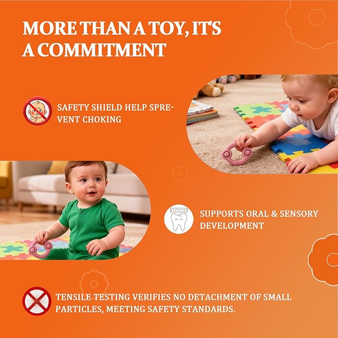 Easter Teething Toys for Newborns 0-3-6Months Food-Grade Silicone BPA-Free Anti-Choking One-Piece Design Soft & Non-Toxic First Teether for Tiny Hands Easy Grip, Gentle Gum Massage, Multi-Color 3-Pack