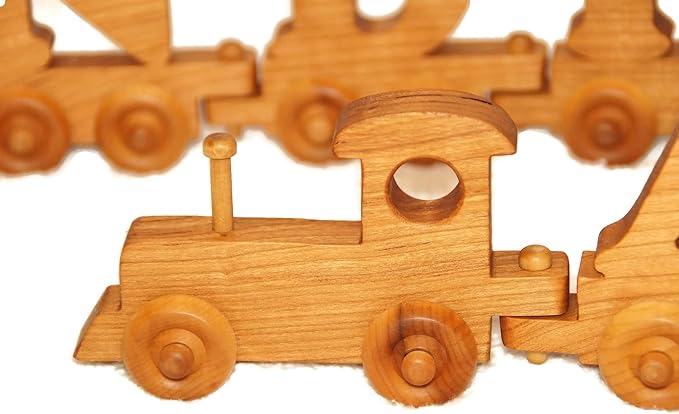 Personalized Wooden Letter Train Toy – Custom Name Train for Kids, Handmade Keepsake Gift for Birthdays, Easter Baskets, and Playrooms
