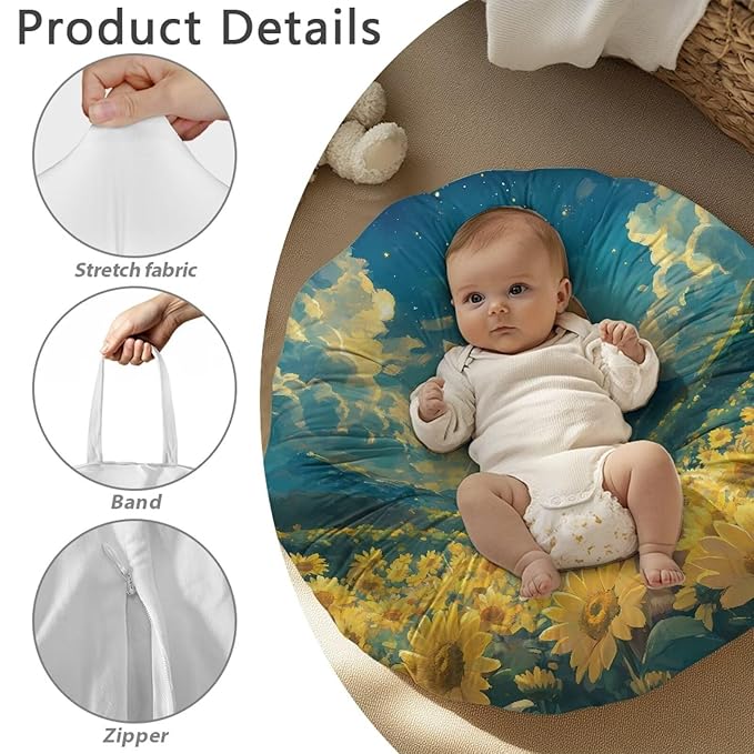 Newborn Lounger Cover, Comfortable Newborn Lounger Cover Newborn Lounger Pillow Cover Reusable Baby Lounger Slipcover Soft Infant Lounger Cover for Baby Boys Girls Cat