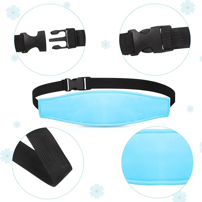 HESTYA 2 Pcs Carseat Head Support Toddler, Stroller Seat Headrest for Sleeping Traveling, Neck Relief Headband Strap for Kids Children Toddler Infant(Fresh)