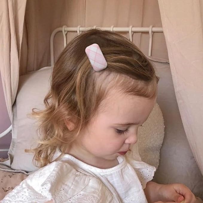 12 PCS Toddler Hair Clips - 1.8'' Baby Girls Wrapped Snap Barrettes or Babies Hair Accessories for Infants and Kids