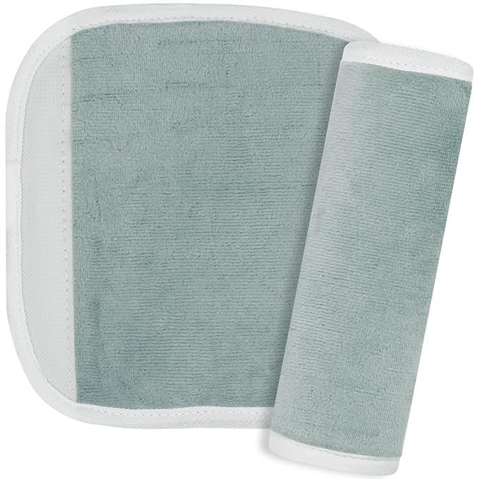 2Pcs Baby Car Seat Neck Cover for Kids, Children Seat Belt Cushion Cute Cartoon Pattern, Comfortable Soft Belt Pads Cover Neck Support Travelling (Grey01)