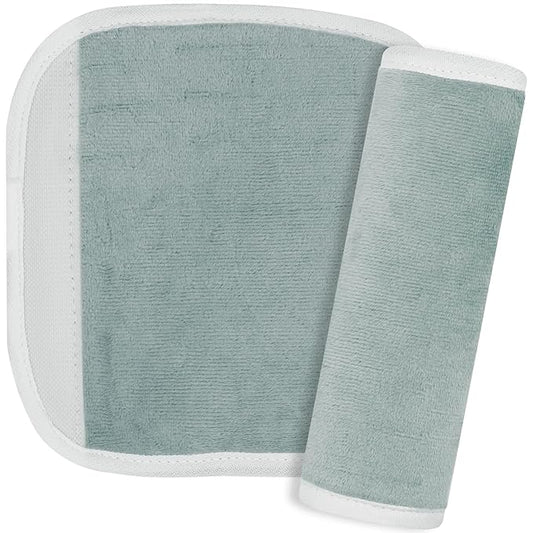 2Pcs Baby Car Seat Neck Cover for Kids, Children Seat Belt Cushion Cute Cartoon Pattern, Comfortable Soft Belt Pads Cover Neck Support Travelling (Grey01)