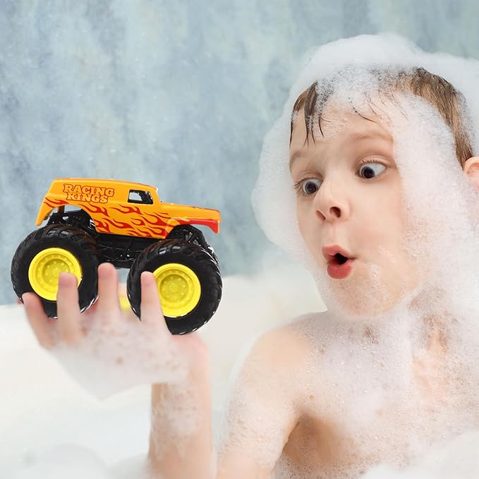 4 Pcs Color Changing Car Bath Toys 1: 43 Kids Truck Mold Water Table Toys Toddlers Baby Bathtub Shifters Vehicles Truck for Child Change Pool Gift Party Prizes Favors