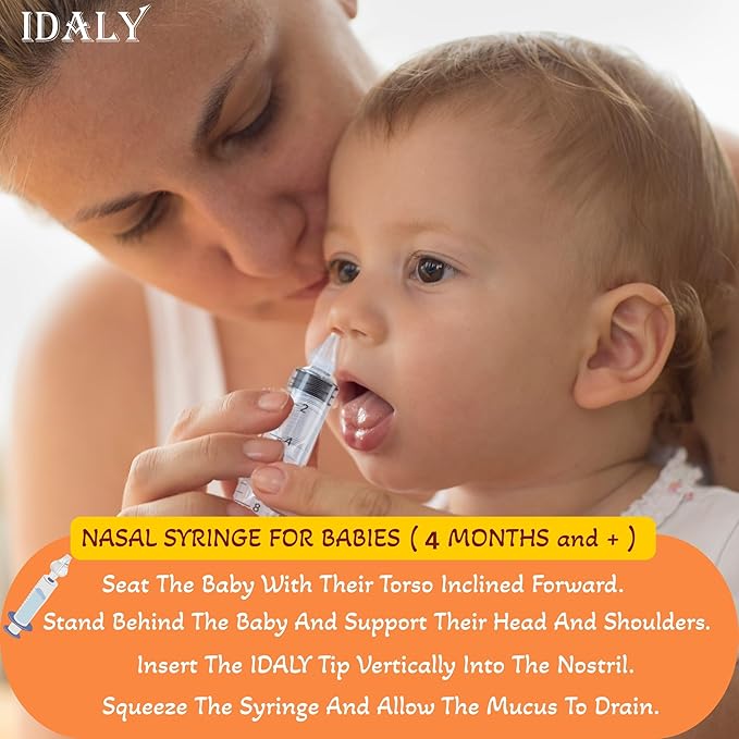 MEGA Pack 10 Baby Nasal Syringe for Mucus Removal – for Babies, Toddlers & Kids – Nasal Aspirator & Irrigation System – Safe, Reusable Silicone Tips – Sinus Rinse & Nose Flush Cleaner..