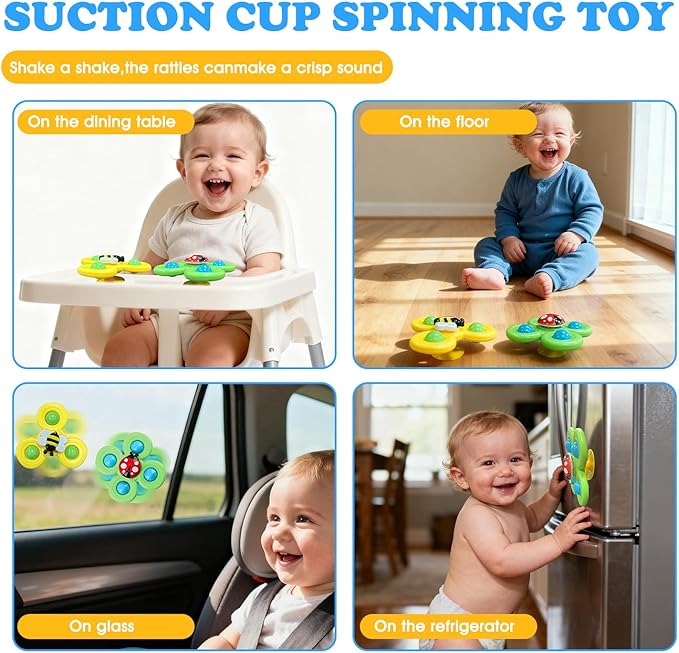 6 in 1 montessori baby toys for 6-36 months old-incl Busy Cube,stacking cups,Shape Sorting Bin,baby blocks,crinkle books, suction cups spinners,Sorting Learning Sensory Toys Gift for Babies Aged 1-3