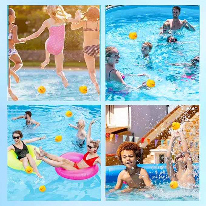 10Pcs No Hole Yellow Rubber Ducks Bath Duck Toys for Toddlers Boys Girls,Mold Free Yellow Ducky in Bulk Mini Ducks Baby Shower Duck Decorations Party Favors