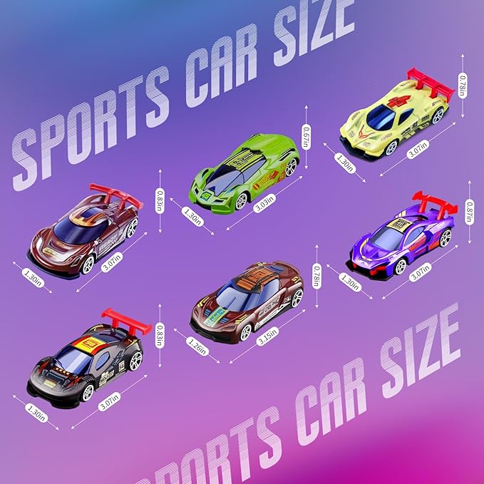 Color Change Race Car Series - 6pcs Mini Color Change Sports Car Toy,Vehicle Bath Toy Set,Bathtub Water Table Toy,for Easter Fillers,Goodie Bags Fillers,Themed Party,Carnival Prize for Kids 3+