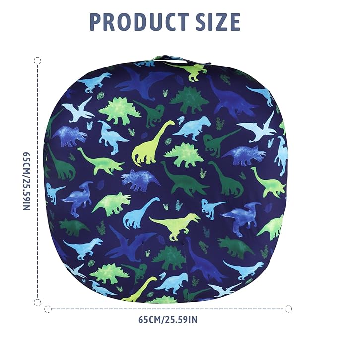 TANOFAR Newborn Lounger Cover, Baby Car Seat Head Support, Removable Cover for Infant Lounger Pillow Cover, Breathable, Comfortable, Dinosaur
