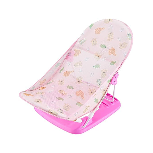 Foldable Baby Bather - Baby Bath Support with 3 Adjustable Positions for Newborns to 12 Months (Pink-01)