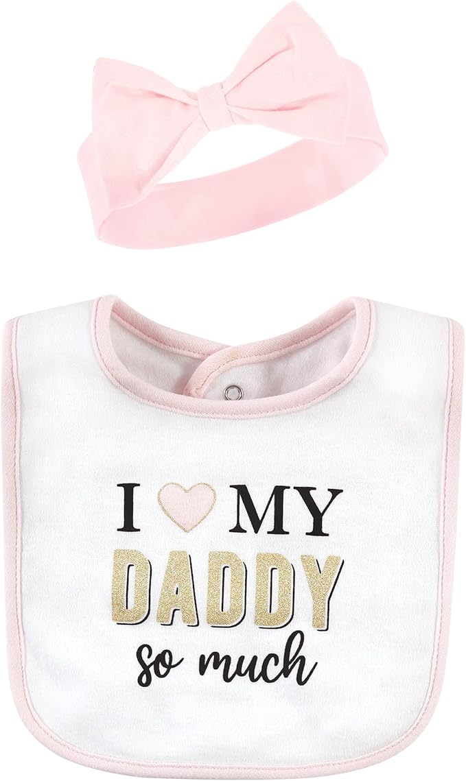 Hudson Baby Unisex Baby Cotton Bib and Headband Set