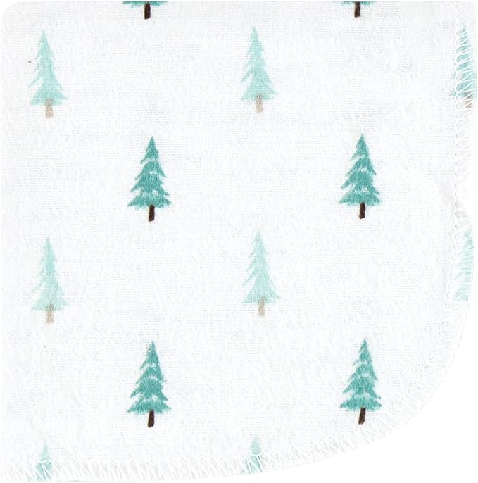 Hudson Baby Unisex Baby Flannel Washcloths, Neutral Woodland Pals 10Pk, One Size