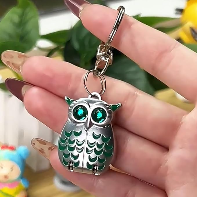 Portable Owl Keychains Nail Clippers, 2025 New 2-in-1 Foldable Owl Nail Clippe with File, German Professional Stainless Steel Small