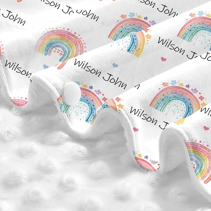 Personalized Winter Car Seat Covers for Babies with Name Rainbow Minky Baby Car Seat Cover for Boys Girls Custom Infant Carseat Covers Baby Blanket Nursing Cover Breastfeeding Scarf