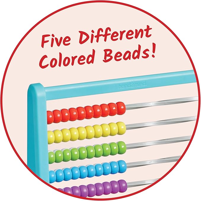Hand2Mind Color Changing Plastic Abacus, Abacus for Kids, Math Manipulatives, Counting Rack, Educational Toys for Elementary Kids (Set of 1)
