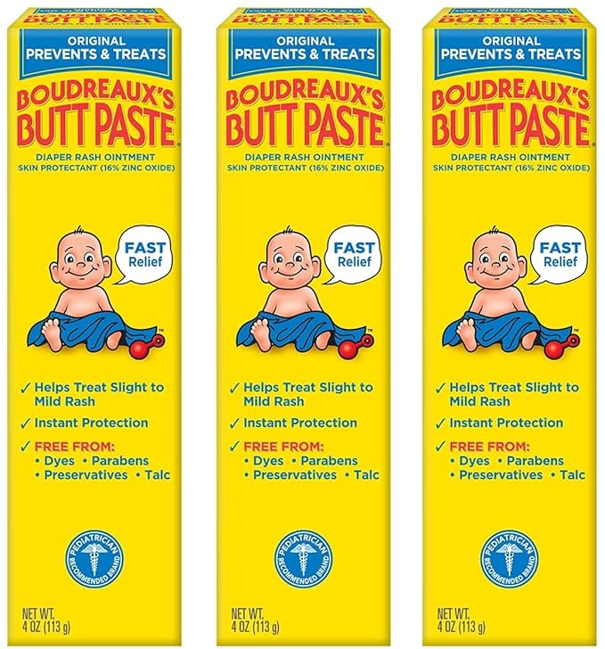 Boudreaux's Boudreaux's Butt Paste, Diaper Rash Ointment, Tube 4 oz (Quantity of 3)