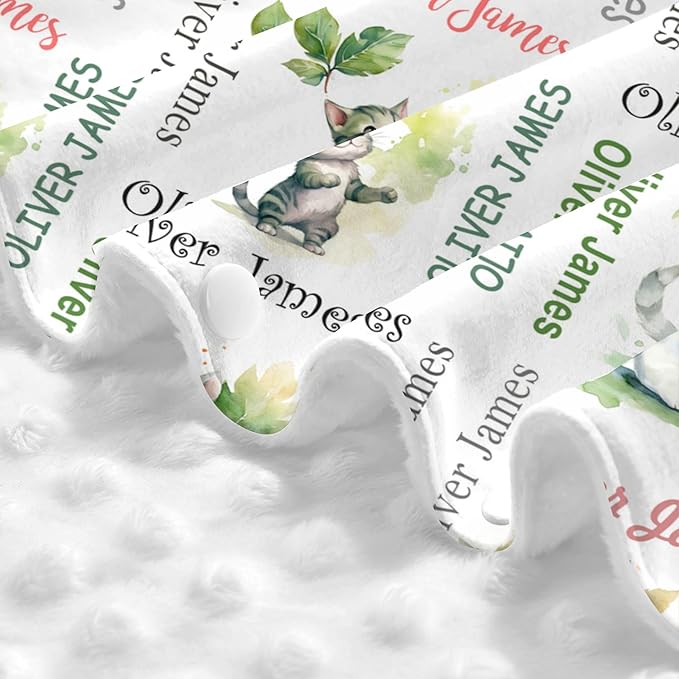 Custom Baby Car Seat Canopy Personalized Car Seat Covers with Name for Baby Boys Girls Customized Cat Nursing Breastfeeding Cover Infant Carseat Canopies Newborn Minky Baby Blanket