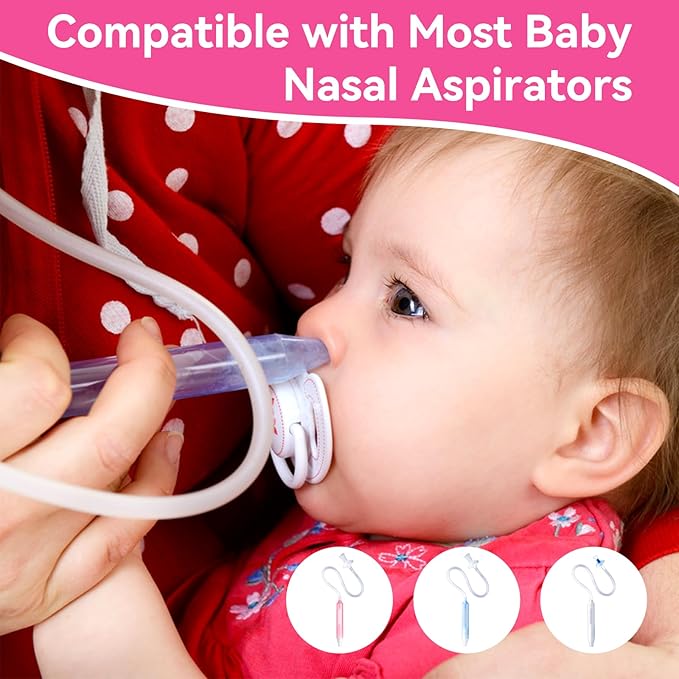 Replacement for NozeBot Electric Baby Nasal Aspirator Filters, 180Pcs Baby Nose Cleaner Hygiene Filters with Nose Cleaning Tweezer for Infants and Toddlers Boys Girls (Purple)