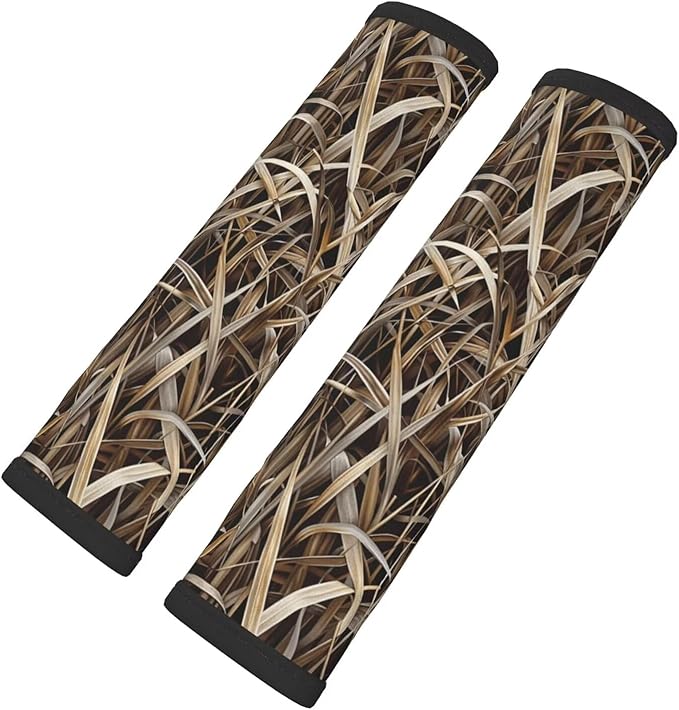2 Pack Seat Belt Covers, Camouflage Seatbelt Covers Cushion Shoulder Pad Camo Army Safety Belt Strap Pad Comfortable Driving Compatible with Most Cars Protect You Neck and Shoulder, Brown