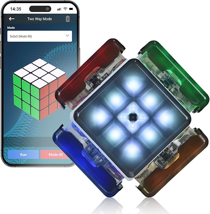 eX-Mars TokTok Cube, One Cube, Endless Fun - Learn Cubing from AI, Conquer 20+ Puzzles, AI Competitions via Free App, and Boost Brain Power — The Ultimate Smart Gift for Kids, Teens & All Ages