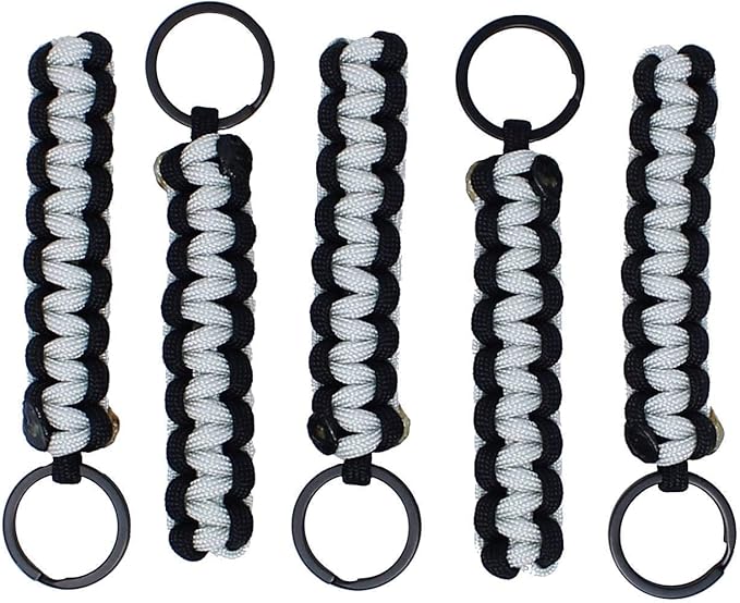 BubbasGarageTv - Large Heavy Duty Paracord Zipper Pulls (Light Grey)