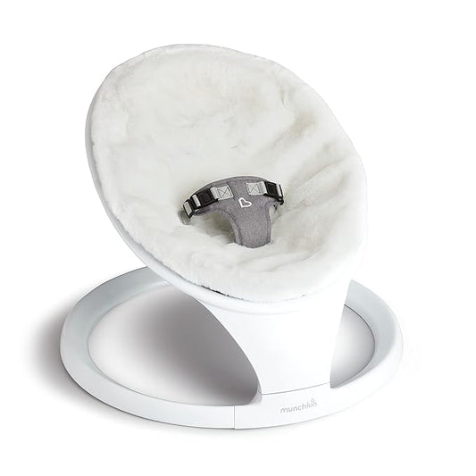 Munchkin Baby Swing Seat Cover, Premium Ultra-Soft Faux Fur, White