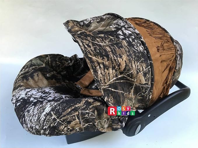 Rosy Kids Infant Carseat Canopy Cover 3pc Whole Caboodle, Baby Car Seat Cover Outdoor Kit, Color03NR07