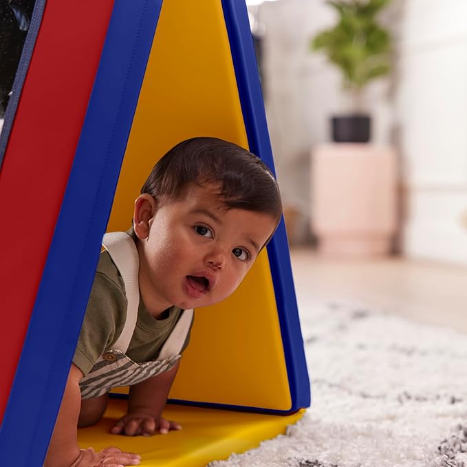 ECR4Kids SoftZone Folding Floor Mirror, Sensory Toy, Assorted