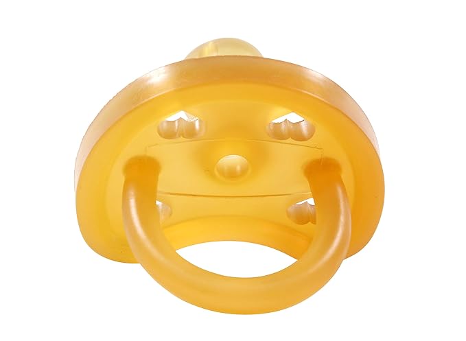 SWEETIE Rubber Pacifier Natural Rubber Pacifier Rounded Heart Shape Rubber 1 Count Original Natural Rubber Pacifier (12-18 Large)