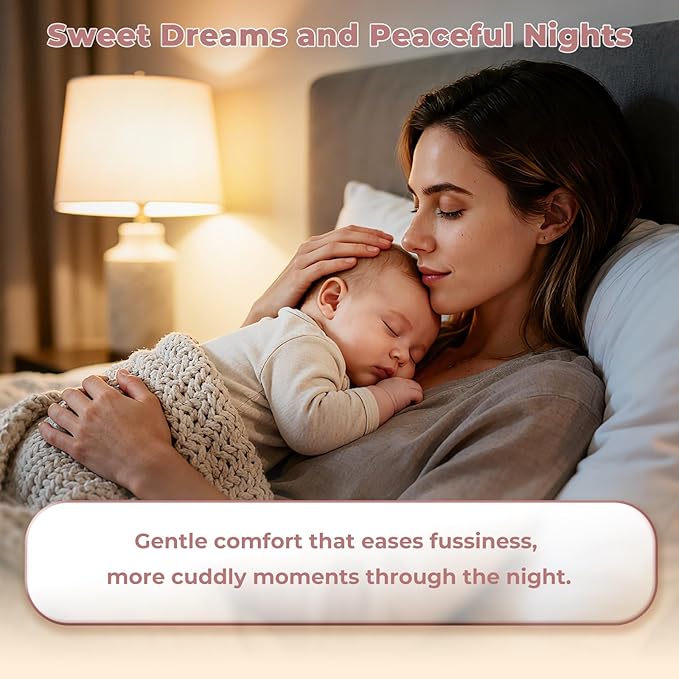 EKEPE 2026 Upgraded Nursing Reflux Prop with Leather Cover for Baby Gas, Colic Relief & Burp, Memory Foam Tummy Time Prop for Infant 0-12 Months Feeding, Neck, Shoulder and Body Support - Pink