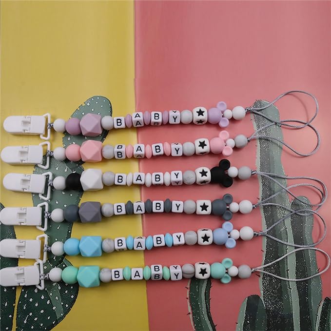 Personalized Pacifier Clip Customized Pacifier Clip with Custom Name Custom Pacifier Clip Holder with Name
