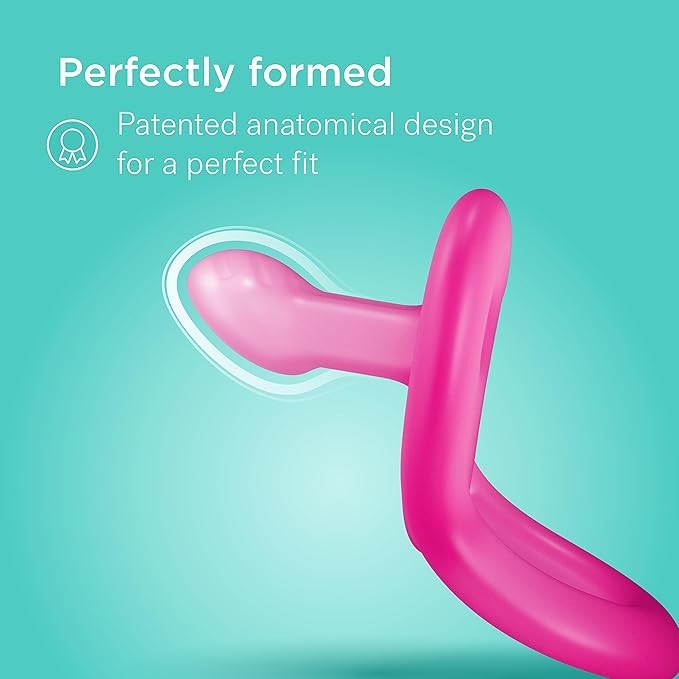 Smilo Newborn Baby Pacifier with Sterilization Box - 2 Pack of Orthodontic Pacifiers for Babies from 0-2 Months - Expands to Support The Palate During Soothing - BPA-Free - Aqua