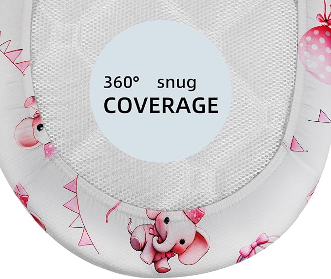 Ultra-Soft 2-Pack Stretchy Bassinet Sheets - Universal Fit for Halo Bassinest, Graco, Chicco & Most Bassinets (Rectangle/Oval/Hourglass) | Safe Snug Fit for Girls & Boys, Unisex Cradle Mattress Covers