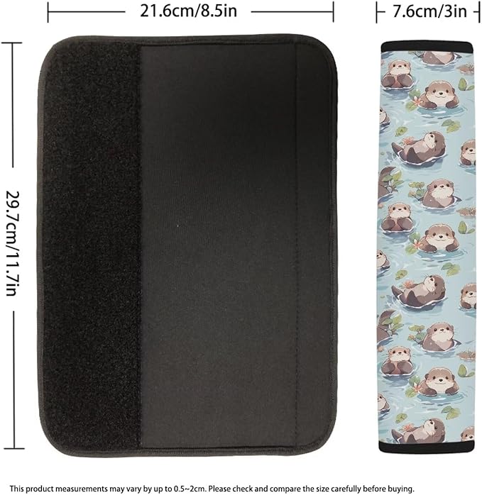 Seat Belt Cover Pad Cute Otter Car Seat Belt Shoulder Pad Seat Belt Shoulder Strap Pad Car Seat Belt Shoulder Protector Car Seat Shoulder Strap Pads 2 Pack Seat Belt Cover Car Accessories