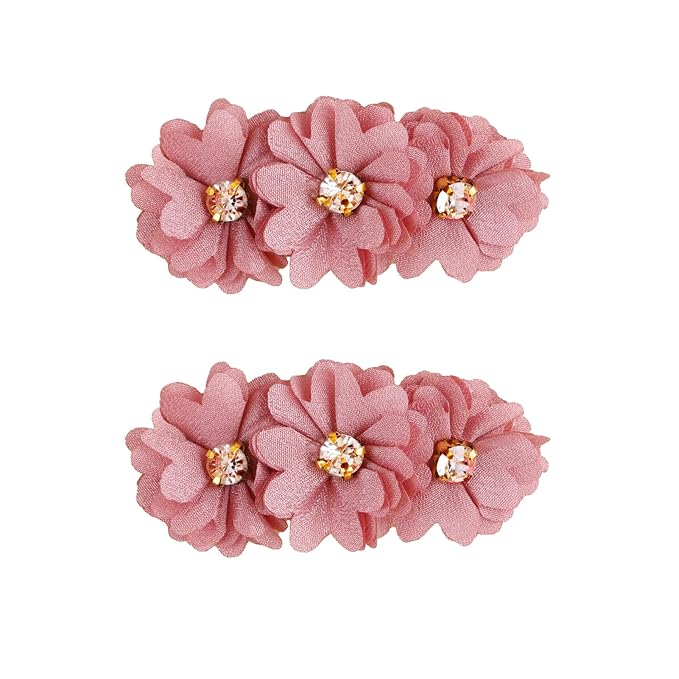 Flower Hair Clips Set-Cherrboll 10pcs Floral Hair Bow Accessories for Baby Girl Toddles Teen Gifts