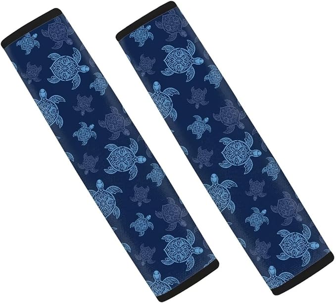 Biyejit Turtle Pattern 2 Pack Seat Belt Cover Pad, Cushion Car Seat Strap Pads for Kids Students Carseat Stroller Shoulder Strap Protector Accessories