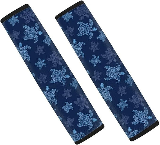 Biyejit Turtle Pattern 2 Pack Seat Belt Cover Pad, Cushion Car Seat Strap Pads for Kids Students Carseat Stroller Shoulder Strap Protector Accessories