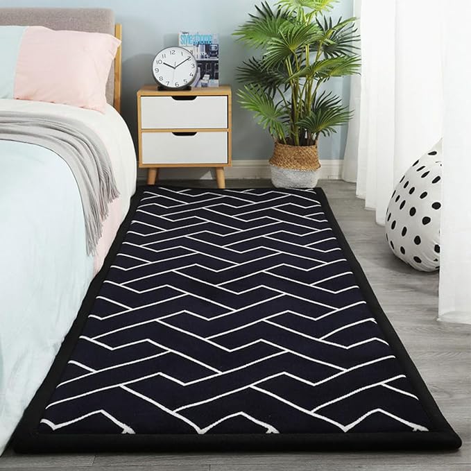 Play Crawling mat for Nursery Baby, Extra Soft Activity Floor Mat for Kids Playroom Bedroom- Black Brick pattern-60 * 100cm