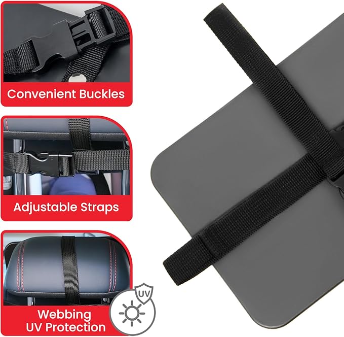 Baby Car Mirror, Safety Car Seat Mirror for Rear Facing Infant, Clear Wide View, Easily Observe the Baby Move, Secure, Shatterproof, Easy Install, Perfect (Gray)