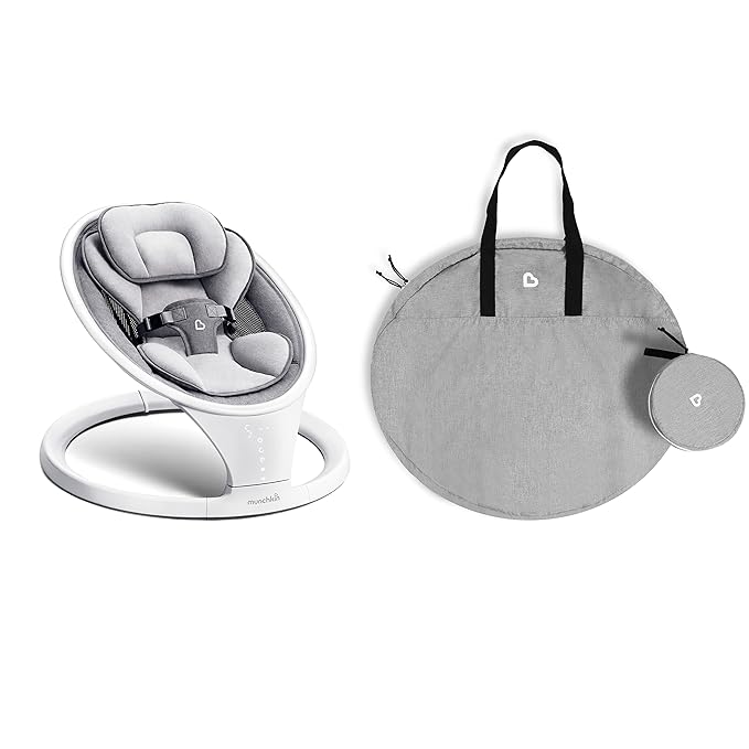 Bluetooth Enabled Baby Swing with Travel Carrying Case