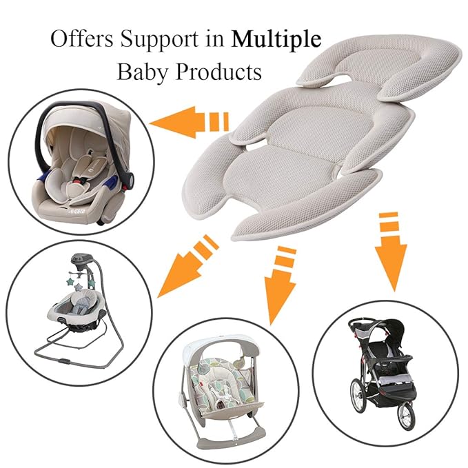 Innokids Head and Body Support Pillow and Car Seat Strap Cover Set